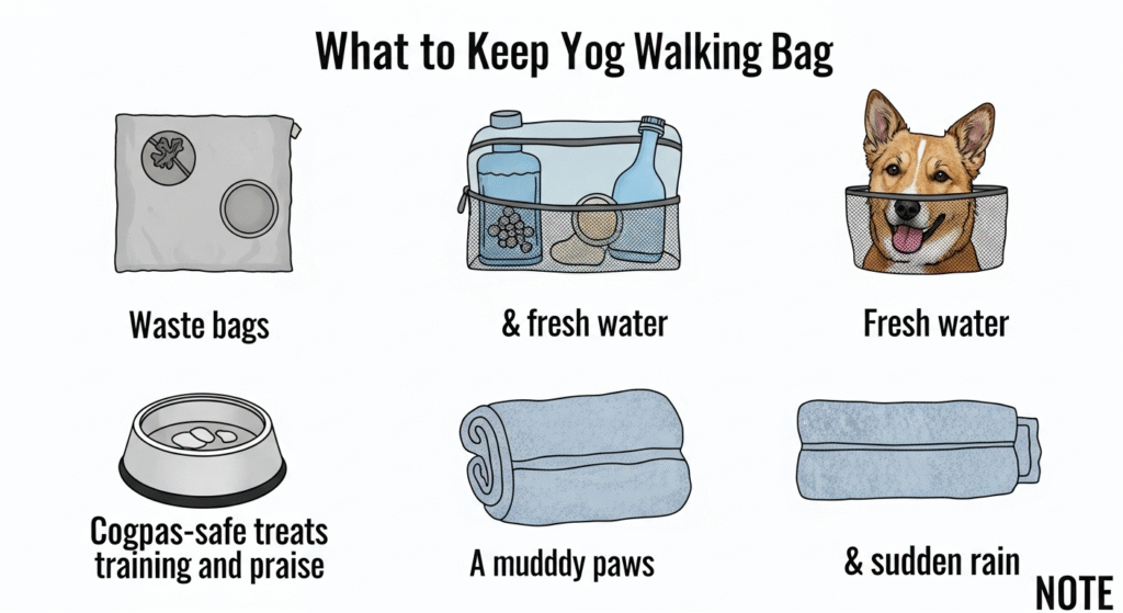 What to Keep in Your Dog Walking Bag